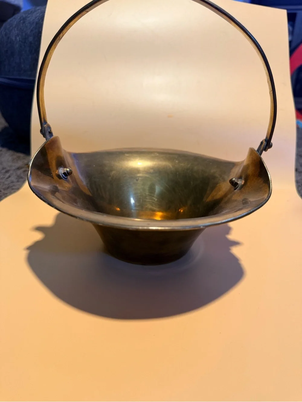 Brass Hanging Basket Bowl - Metallic Gold Home Accent